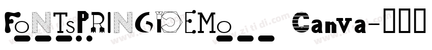 FONTSPRINGDEMO Canva字体转换